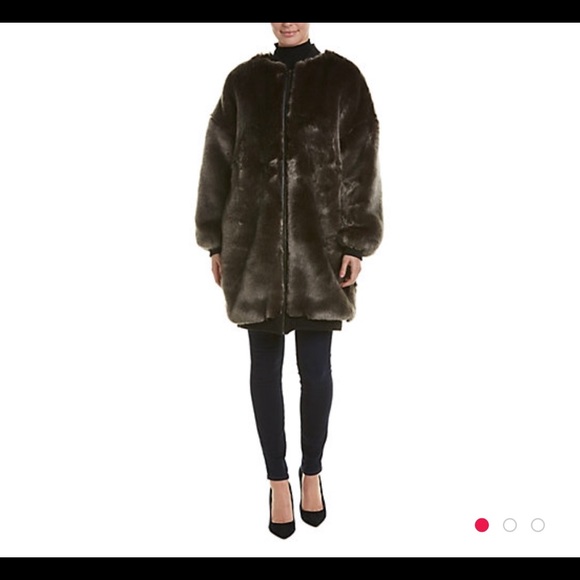 Nicole Miller Faux Fur Artelier Jacket - Picture 2 of 7